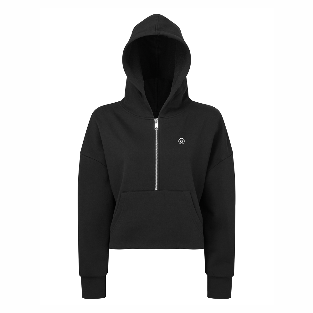 iD Women's TriDri® Half Zip Oversized Fleece Hoodie