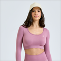 iD Women's TriDri® Ribbed Seamless 3D Fit Crop Top