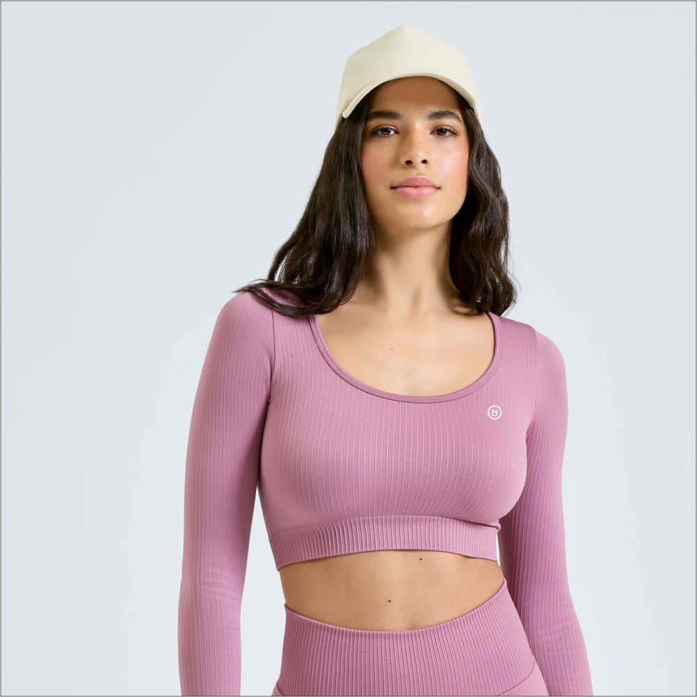 iD Women's TriDri® Ribbed Seamless 3D Fit Crop Top