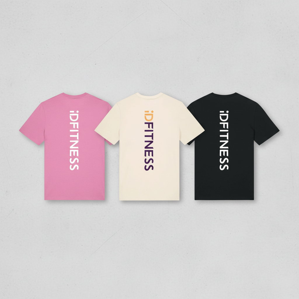 iDFITNESS: Vertical Signature Tee - Pink